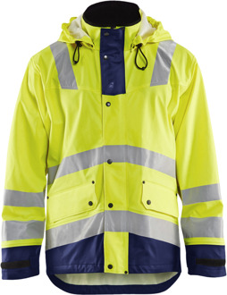 Blåkläder Regenjas High-Vis LEVEL 2 43022003 | High-Vis Geel/Marineblauw | Maat S - 7330509570456
