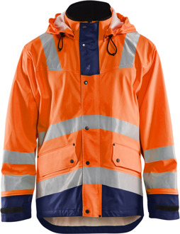 Blåkläder Regenjas High-Vis LEVEL 2 43022003 | High-Vis Oranje/Marineblauw | Maat M - 7330509570609