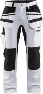 Blåkläder Schilders werkbroek met stretch 19101000-1099 | Wit/Zwart | Maat C52 - 7330509622476