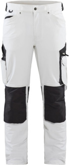 Blåkläder Schildersbroek met 4-weg stretch 10891645 | Wit/Donkergrijs | Maat 58 - 7330509743720