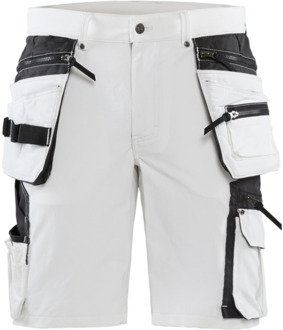 Blåkläder Schildersshort met 4-weg stretch 10881645 | Wit/Donkergrijs | Maat 52 - 7330509750148