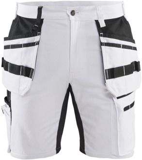 Blåkläder Schildersshort met stretch X1900 19111000 | Wit/Zwart | Maat 56 - 7330509827666