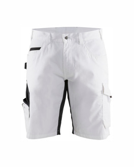 Blåkläder Schildersshorts met stretch 10941330 | Wit/Donkergrijs | Maat 52 - 7330509748435