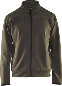 Blåkläder Service Sweatshirt met rits 33622526 | Groen/Zwart | Maat 4XL - 7330509550564