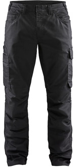 Blåkläder Service werkbroek denim stretch 14391141 | Zwart/Zwart | Maat 54 - 7330509810125