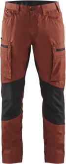 Blåkläder Service werkbroek met stretch 14591845 | Gebrand rood/Zwart | Maat 60 - 7330509781210