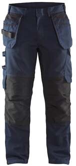 Blåkläder Service werkbroek met stretch en spijkerzakken 14961330 | Donker marineblauw/Zwart | Maat 54 - 7330509548356