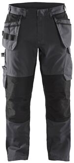 Blåkläder Service werkbroek met stretch en spijkerzakken 14961330 | Medium Grijs/Zwart | Maat 58 - 7330509689875