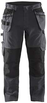 Blåkläder Service werkbroek met stretch en spijkerzakken 14961330 | Medium Grijs/Zwart | Maat 60 - 7330509689882