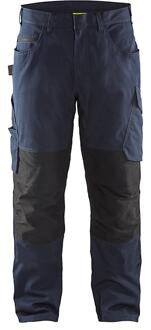 Blåkläder Service werkbroek met stretch zonder spijkerzakken 14951330 | Donker marineblauw/Zwart | Maat 60 - 7330509544112