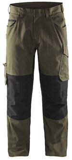 Blåkläder Service werkbroek met stretch zonder spijkerzakken 14951330 | Groen/Zwart | Maat 48 - 7330509543788