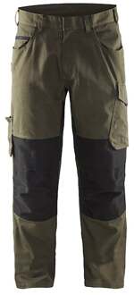 Blåkläder Service werkbroek met stretch zonder spijkerzakken 14951330 | Groen/Zwart | Maat 58 - 7330509543832