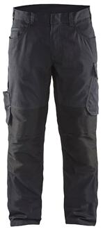 Blåkläder Service werkbroek met stretch zonder spijkerzakken 14951330 | Zwart/Donkergrijs | Maat 56 - 7330509555538