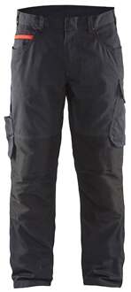 Blåkläder Service werkbroek met stretch zonder spijkerzakken 14951330 | Zwart/Rood | Maat 54 - 7330509544624