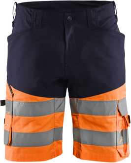 Blåkläder Short met stretch High-Vis 15411811 | Marineblauw/Oranje | Maat 46 - 7330509697627