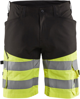 Blåkläder Short met stretch High-Vis 15411811 | Zwart/High Vis Geel | Maat 44 - 7330509692110