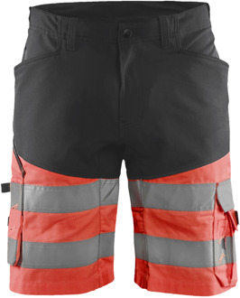 Blåkläder Short met stretch High-Vis 15411811 | Zwart/High Vis Rood | Maat 62 - 7330509799574
