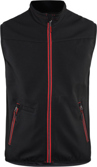 Blåkläder Softshell bodywarmer 38502516 | Zwart/Rood | Maat S - 7330509537855