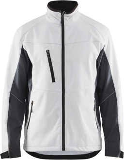 Blåkläder Softshell Jack 49502516 | Wit/Donkergrijs | Maat 3XL - 7330509662786