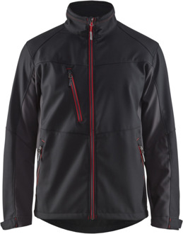 Blåkläder Softshell Jack 49502516 | Zwart/Rood | Maat 3XL - 7330509535059