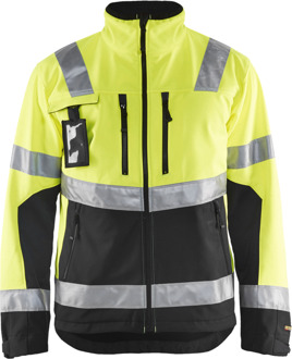 Blåkläder Softshell jack High-Vis 49002517 | High Vis Geel/Zwart | Maat 4XL - 7330509390016