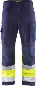 Blåkläder Softshell werkbroek High-Vis 15622517 | Marine/High Vis Geel | Maat 56 - 7330509586037