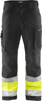Blåkläder Softshell werkbroek High-Vis 15622517 | Zwart/High Vis Geel | Maat 56 - 7330509586235