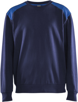 Blåkläder Sweatshirt bicolour 35801158 | Marineblauw/Korenblauw | Maat M - 7330509810392