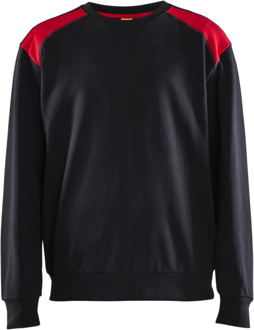 Blåkläder Sweatshirt bicolour 35801158 | Zwart/Rood | Maat 4XL - 7330509809174