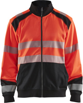 Blåkläder Sweatshirt hele rits High-Vis 35582528 | High-Vis Rood/Zwart | Maat XXL - 7330509623718