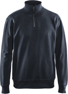 Blåkläder Sweatshirt met halve rits 33691158 | Donker marineblauw | Maat XXL - 7330509605196