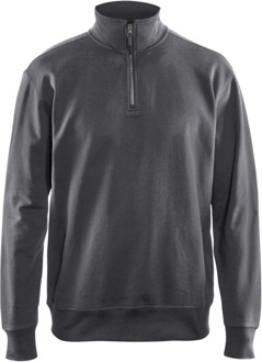 Blåkläder Sweatshirt met halve rits 33691158 | Donkergrijs | Maat L - 7330509605226