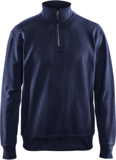 Blåkläder Sweatshirt met halve rits 33691158 | Marineblauw | Maat XXL - 7330509469699