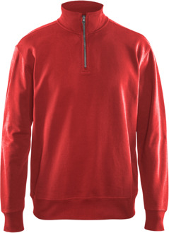 Blåkläder Sweatshirt met halve rits 33691158 | Rood | Maat XS - 7330509466247