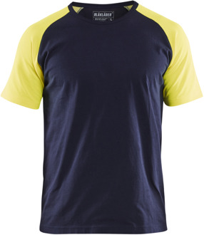 Blåkläder T-Shirt 35151030 | Marine/High-Vis Geel | Maat S - 7330509685303