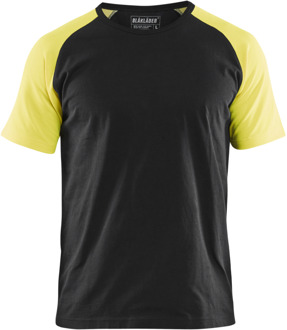 Blåkläder T-Shirt 35151030 | Zwart/High-Vis Geel | Maat L - 7330509685372