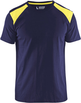 Blåkläder T-Shirt bicolour 33791042 | Marine/High-Vis Geel | Maat 4XL - 7330509604168