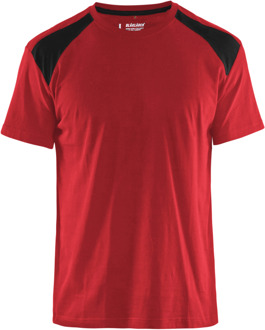 Blåkläder T-Shirt bicolour 33791042 | Rood/Zwart | Maat 3XL - 7330509603994