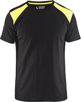 Blåkläder T-Shirt bicolour 33791042 | Zwart/High-Vis Geel | Maat S - 7330509604595