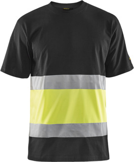Blåkläder T-Shirt High-Vis 33871030 | Zwart/High-Vis Geel | Maat S - 7330509524411
