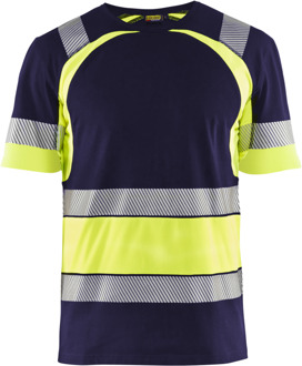 Blåkläder T-Shirt High-Vis 34211030 | Marine/High-Vis Geel | Maat L - 7330509620953