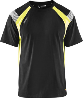 Blåkläder T-Shirt Visible 33321030 | Zwart/High-Vis Geel | Maat XS - 7330509595428