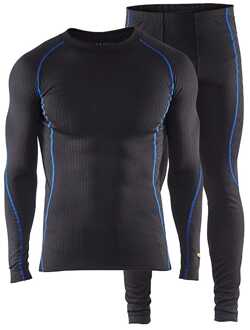 Blåkläder Technische Onderkledingset LIGHT - 6810 van werkbroeken.nl & werkshirts.nl Zwart/Korenblauw