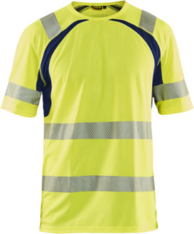 Blåkläder UV-T-Shirt High-Vis 33971013 | High-Vis Geel/Marineblauw | Maat L - 7330509655108