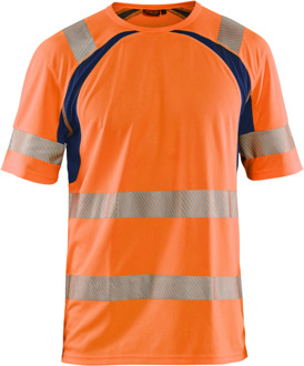 Blåkläder UV-T-Shirt High-Vis 33971013 | High-Vis Oranje/Marineblauw | Maat 3XL - 7330509655245