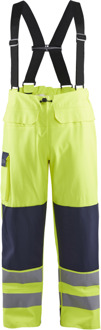 Blåkläder Vlamvertragende regenbroek LEVEL 2 13132022 | High-Vis Geel/Marineblauw | Maat XL - 7330509783634