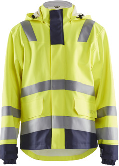 Blåkläder Vlamvertragende regenjas LEVEL 2 43132022 | High-Vis Geel/Marineblauw | Maat XL - 7330509783719