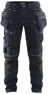 Blåkläder Werkbroek Denim Stretch X1900 19901141 | Marineblauw/Zwart | Maat C62 - 7330509531938