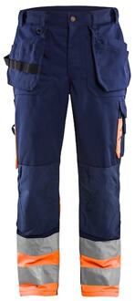 Blåkläder Werkbroek High-Vis 15291860 | Marineblauw/Oranje | Maat 60 - 7330509353653