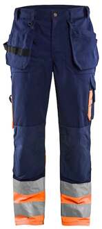 Blåkläder Werkbroek High-Vis 15291860 | Marineblauw/Oranje | Maat 62 - 7330509353660